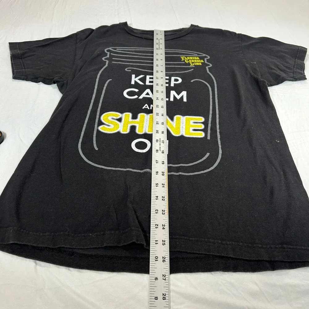 Florida Georgia Line Mens M Black Keep Calm And Shine On Graphic T-Shirt Tultex